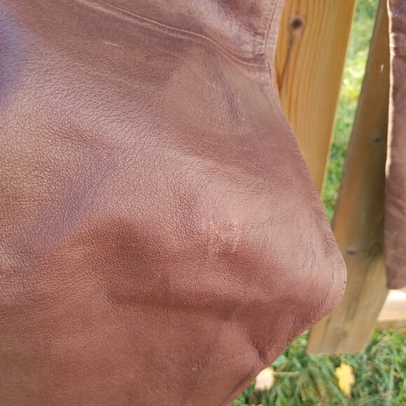 DANIER Brown Leather Pants Women's Size 4 Chocolate Brown - Picture 4 of 12